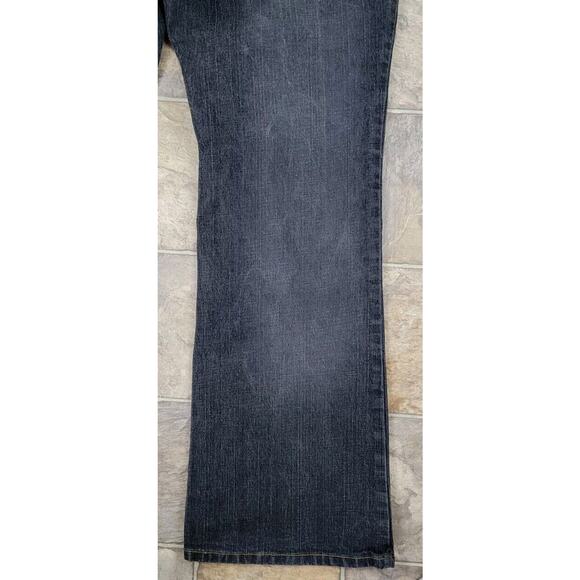 Y2K Zana Di Flare Bootcut Jeans Womens Size 16 Charcoal Gray Denim Stretch Retro - Picture 9 of 10